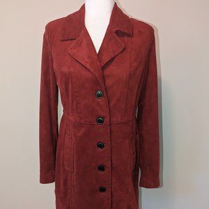 Cabi Penny Lane Longline Trench Coat Jacket Burnt Orange Size S